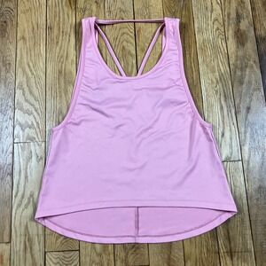 SIVA 70 Pink Crisscross Back Cropped Tank Top Athletic Workout Shirt Size S‎